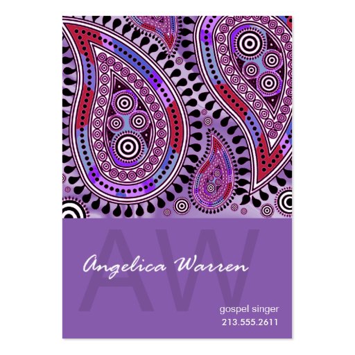 Paisley Supreme Business Card template (front side)