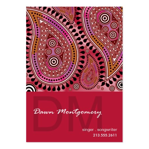 Paisley Supreme Business Card template (front side)