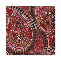 "Paisley Supreme" dark red by Cheryl Daniels Fridge Magnets