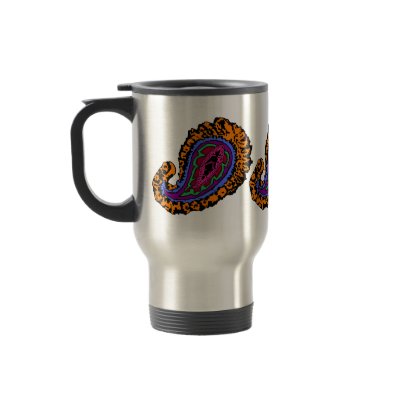 Paisley Travel Coffee Mugs by JuJuGarden