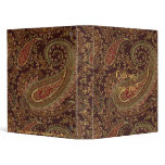 Paisley Wine Gold Sage Shades Notebook Binder
