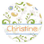 Paisley's garden - Customized Round Stickers