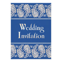 Paisleys Indian/Jewish Wedding Flat Invitation