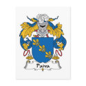 Paiva Family Crest postcards