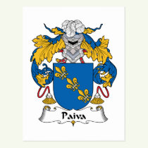 Paiva Family Crest Postcard