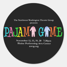 Pajama Game NWTG Sticker
