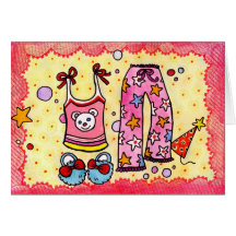 Pajama Party Invitation Greeting Cards