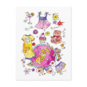 Pajama Party Invitation postcards by ShouShou Pajama Party Invitation postcards