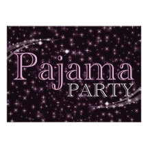 pajama party invitations : starshine