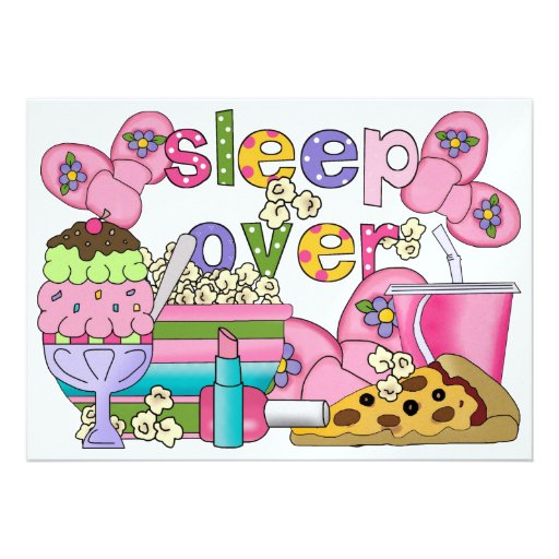Pajama Party / Sleep Over - SRF Personalized Invite (front side)