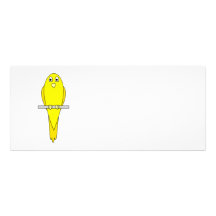 Pájaro amarillo. Canario. En blanco Invitaciones Personalizada