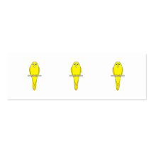 Pájaro amarillo. Canario. En blanco Tarjeta De Visita
