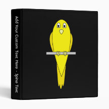 Pájaro amarillo. Canario. En negro