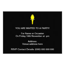Pájaro amarillo. Canario. En negro Comunicado Personalizado