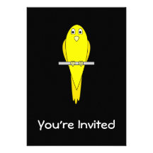 Pájaro amarillo. Canario. En negro Anuncios Personalizados
