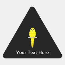 Pájaro amarillo. Canario. En negro Calcomania De Trianguladas