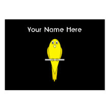 Pájaro amarillo. Canario. En negro Plantillas De Tarjeta De Negocio