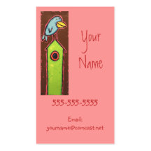 pájaros en tarjetas de visita de las casas