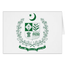 Pakistan Coat of Arms Greeting Cards