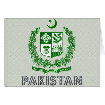 Pakistan Coat of Arms Greeting Cards
