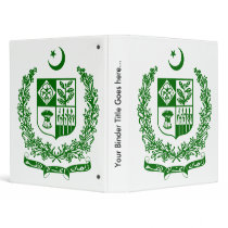 Pakistan Coat of Arms detail 3 Ring Binder