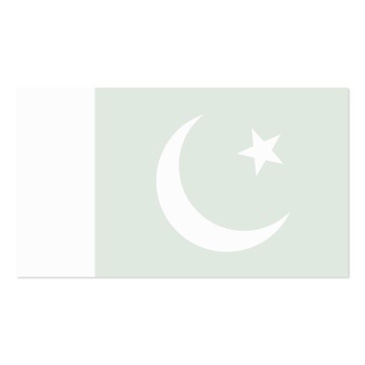 Pakistan Flag Business Card Templates (back side)