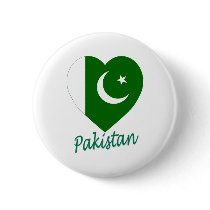 Pakistan Flag Heart buttons