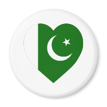 Pakistan Flag Heart magnets by Vexillophile Pakistan Flag Heart magnets
