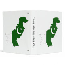 Pakistan Flag Map full size Vinyl Binders
