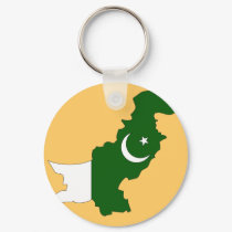 Pakistan flag map keychains