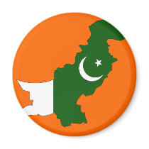 Pakistan flag map magnets