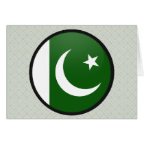 Pakistan quality Flag Circle Card