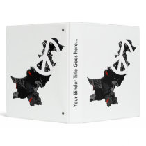 Pakistan Trendy Peace Sign with Pakistani map Vinyl Binders