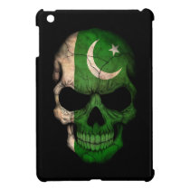 Pakistani Flag Skull on Black iPad Mini Cases