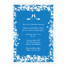 Palace Blue Heels Bridal Shower Invitation