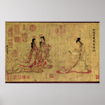 Palace Ladies by Gu Kaizhi Print