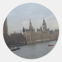Palace Of Westminster Round Stickers