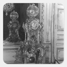 Palacio de BW Francia del reloj astronómico de Ver Calcomania Cuadradas Personalizadas