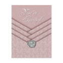 Palatial Wedding Invitation (Mauve) postcards by Special_Occasions Palatial Wedding Invitation (Mauve) postcards