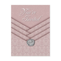 Palatial Wedding Invitation (Mauve) postcards