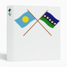Palau and Aimeliik Crossed Flags Binder