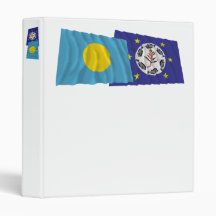 Palau and Airai Waving Flags Vinyl Binder