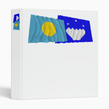 Palau and Hatohobei Waving Flags Vinyl Binder