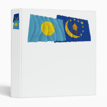 Palau and Koror Waving Flags 3 Ring Binder