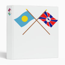 Palau and Melekeok Crossed Flags Vinyl Binders
