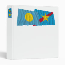 Palau and Ngaraard Waving Flags Vinyl Binders