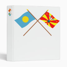 Palau and Ngardmau Crossed Flags 3 Ring Binder