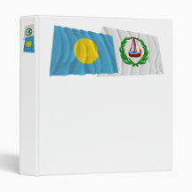 Palau and Ngatpang Waving Flags Vinyl Binder