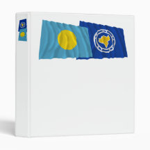 Palau and Ngeremlengui Waving Flags 3 Ring Binder
