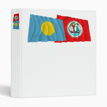 Palau and Ngiwal Waving Flags 3 Ring Binders